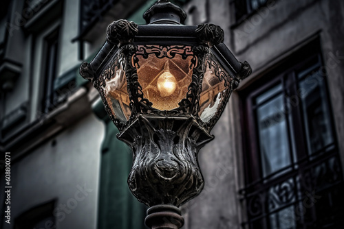 Street lamp Generative AI photo