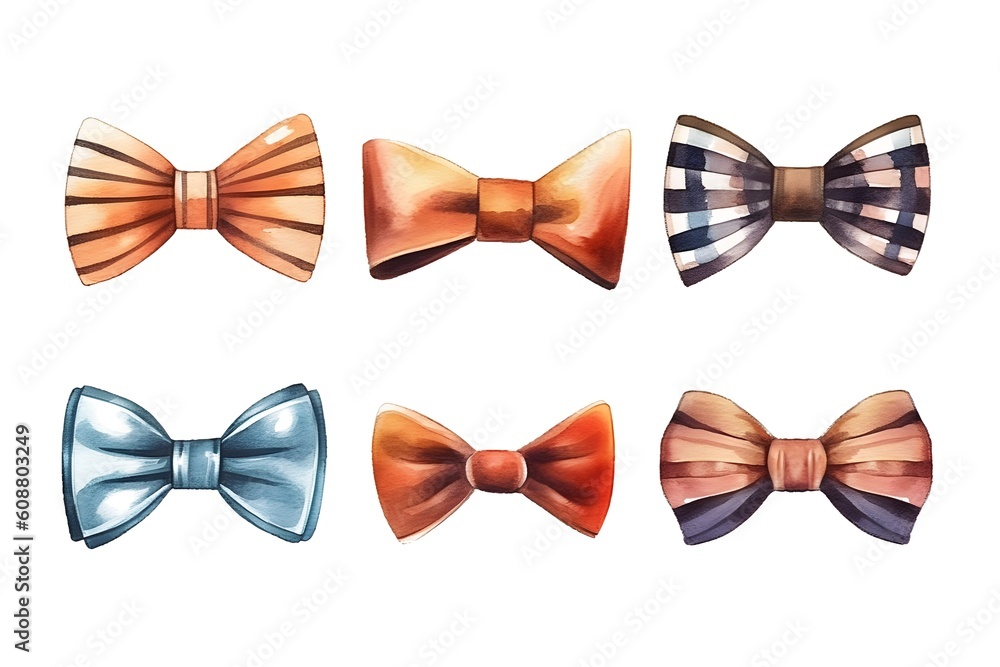 Fashion set with bow tie, gentleman or hipster. Barber shop elements. Fathers Day. Fashion set with bow tie, gentleman or hipster. Barber shop elements. Fathers Day.