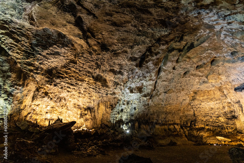 Limestone Bat Cave Jaskinia Nietoperzowa known for multiple species of nesting bats in Jerzmanowice village in Bedkowska Valley near Cracow in Lesser Poland photo