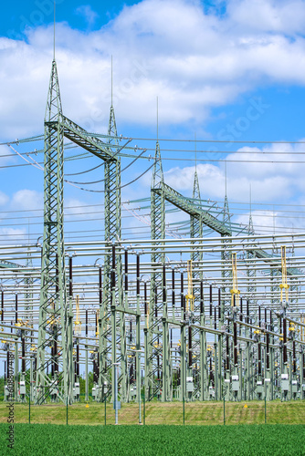 High voltage grid substation electrical energy, substation gas insulated switchgear, high voltage substation