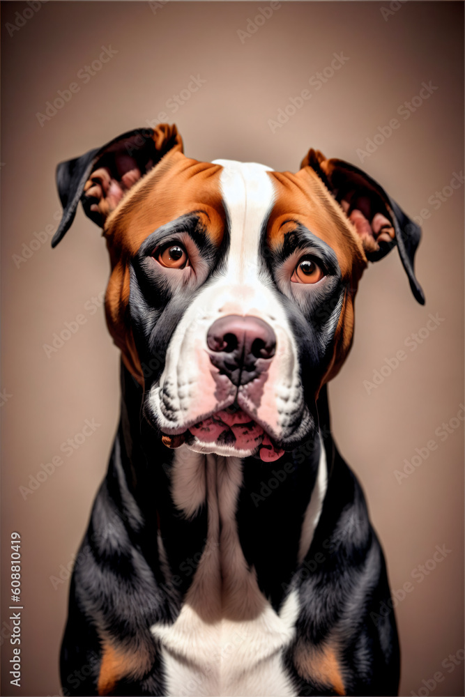 Close up pitbull, photography, Generative AI illustrations