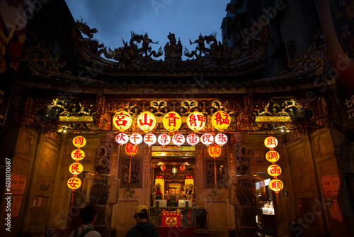 Mengjia qingshan temple in Taipei city
