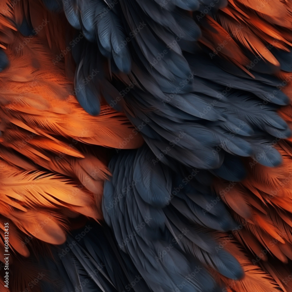 Fototapeta premium red and yellow macaw feathers 