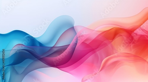 Gradient trendy vector smoke background copy space. Generative AI