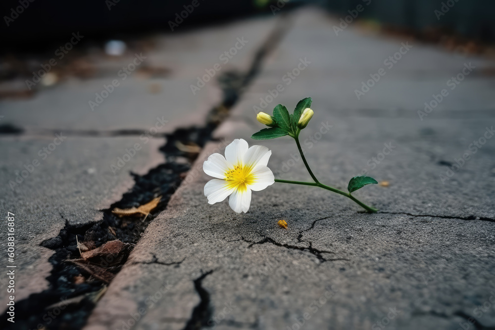 Naklejka premium flowers on the ground