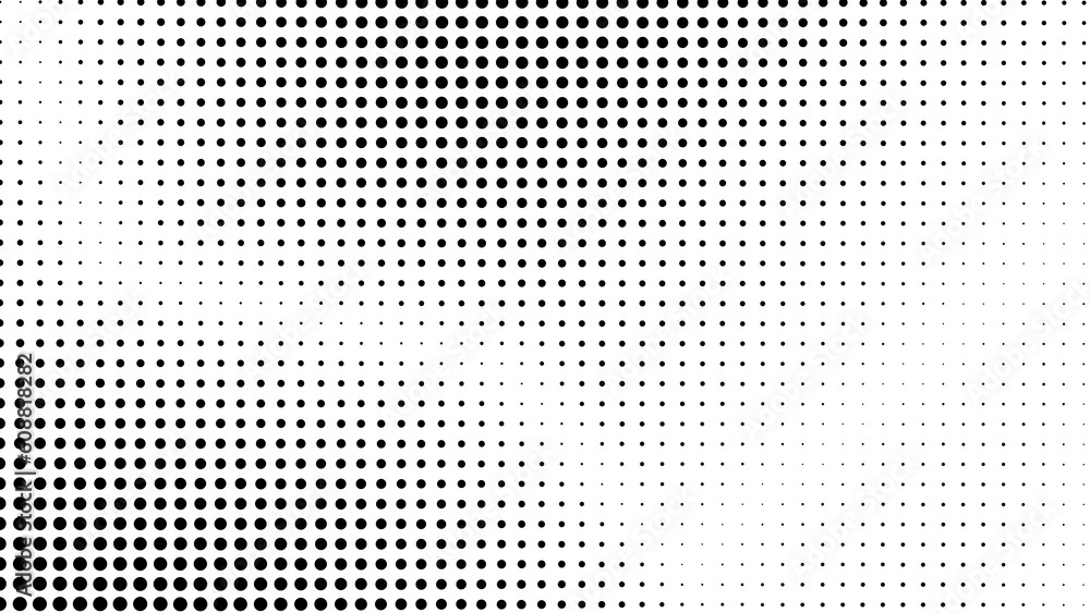 Black and white halftone pattern.  Halftone dots or circle background for texture concept.