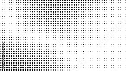 Black and white halftone pattern. Halftone dots or circle background for texture concept.