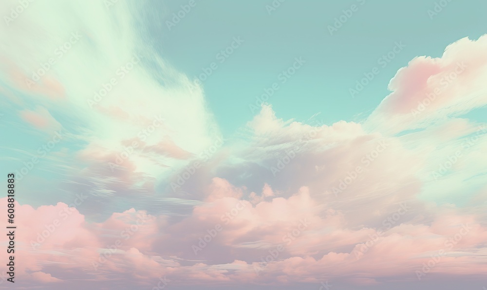 the sky is full of clouds and a plane is flying in the distance. generative ai the sky is full of clouds and a plane is flying in the distance. generative ai