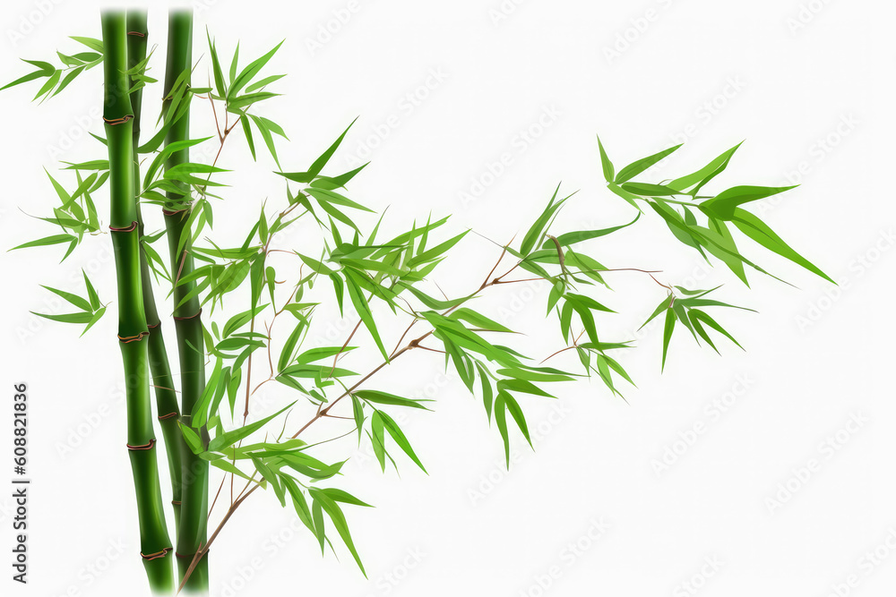 Obraz premium bamboo isolated on white background