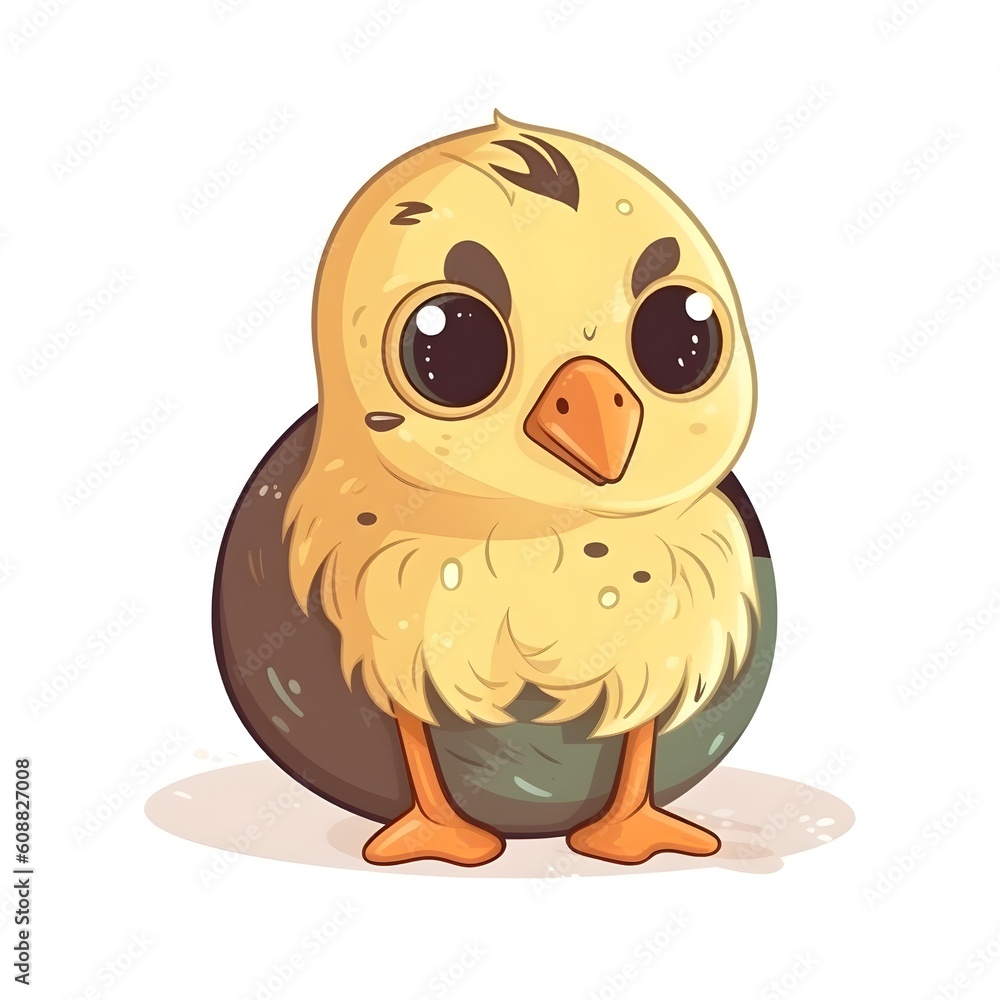 Vibrantly colored artwork capturing the joy of a baby chick
