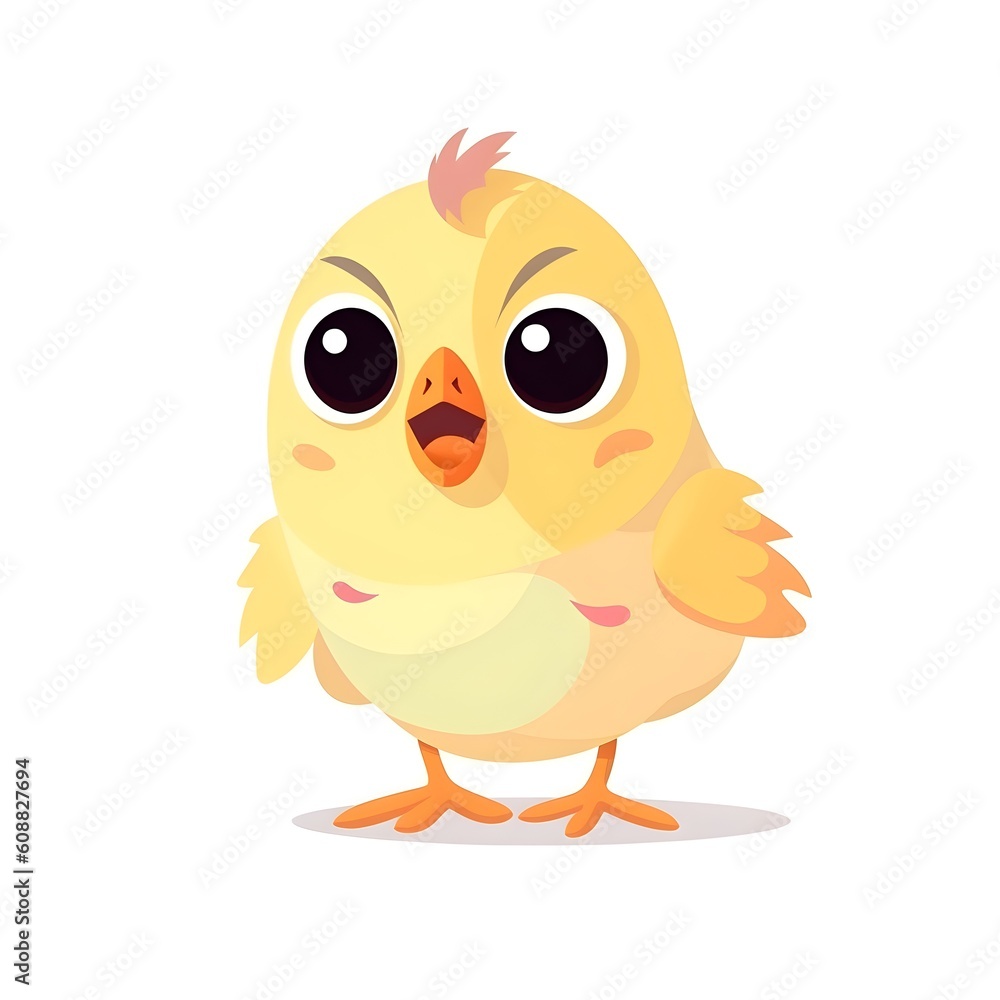 Colorful and adorable clipart of a cute baby chick