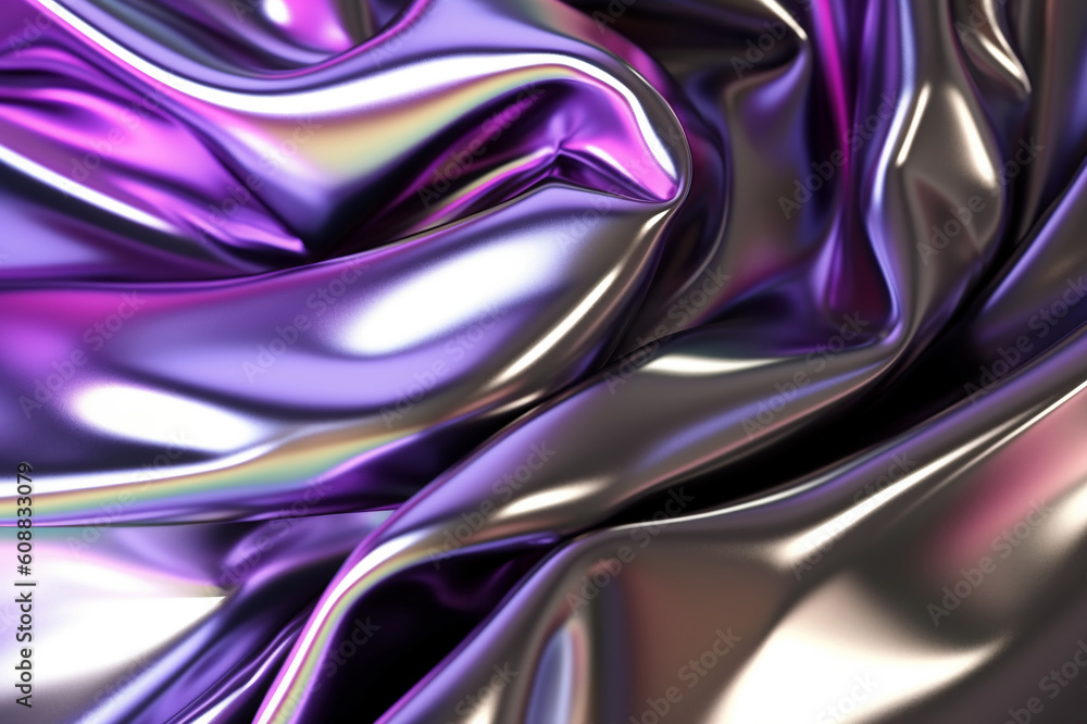 Iridescent Plastic Surface Texture with Folds. Generative AI Iridescent Plastic Surface Texture with Folds. Generative AI