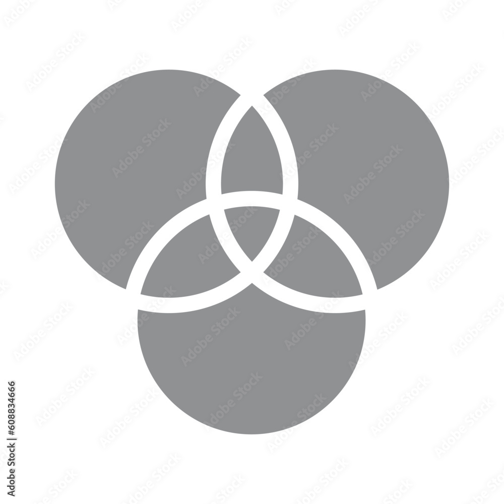 Intersection of three sets circles. Venn diagram of 3 sets. Mathematics resources for teachers and students. Intersection of three sets circles. Venn diagram of 3 sets. Mathematics resources for teachers and students.
