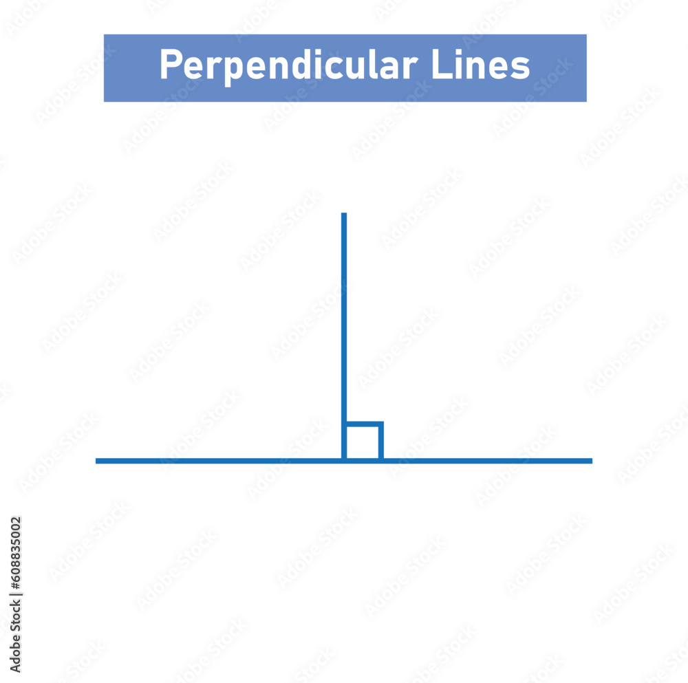 Perpendicular lines in elementary geometry in mathematics. Mathematics ...