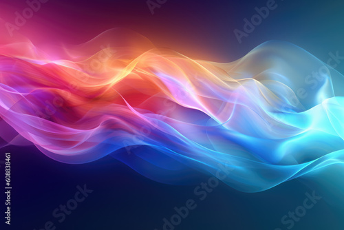 neon light with abstract colorful gradient wave background