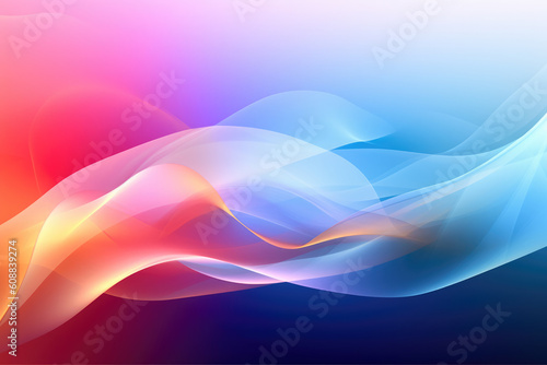 neon light with abstract colorful gradient wave background