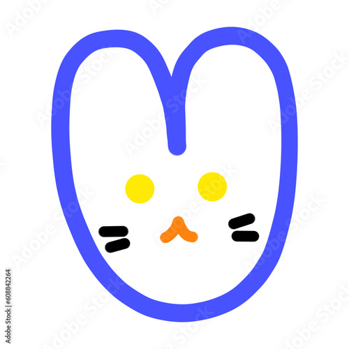 Cute faces in different shapes