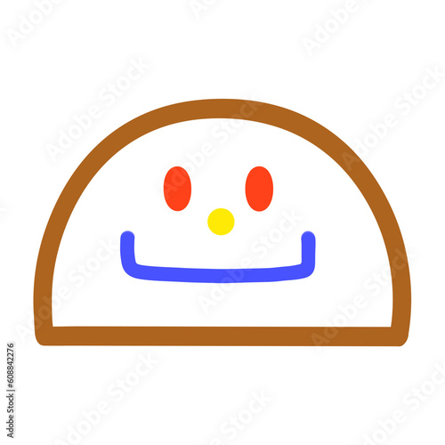 Cute faces in different shapes