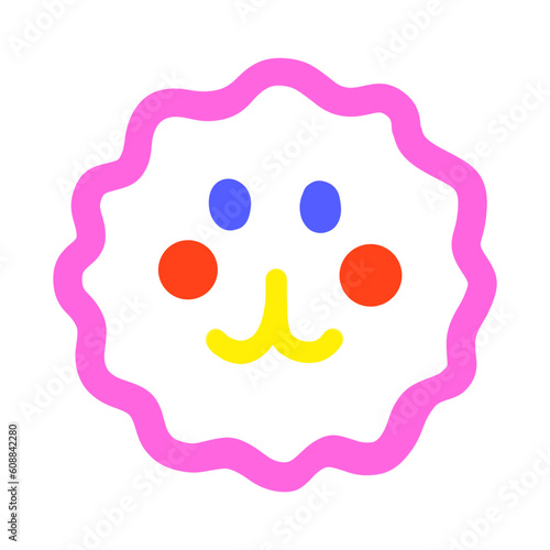 Cute faces in different shapes