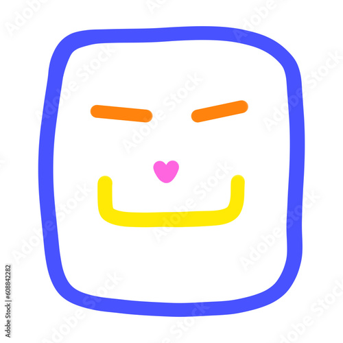 Cute faces in different shapes