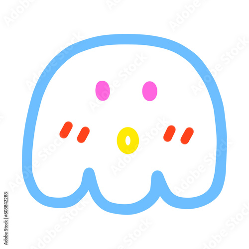 Cute faces in different shapes