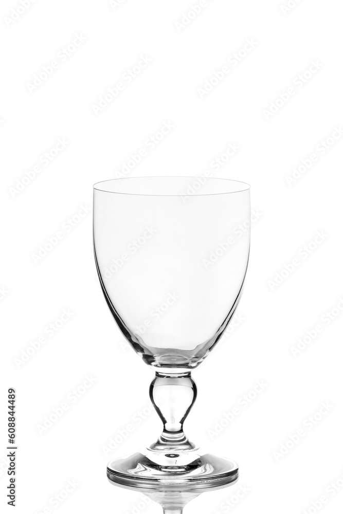 empty wine glass, bowl on whitw background empty wine glass, bowl on whitw background