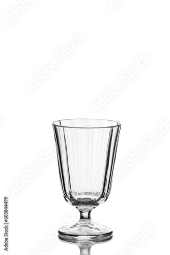 empty glass with isolated relief on white