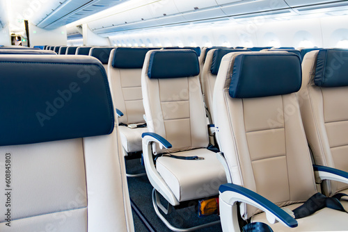 interior of a passenger airplane
