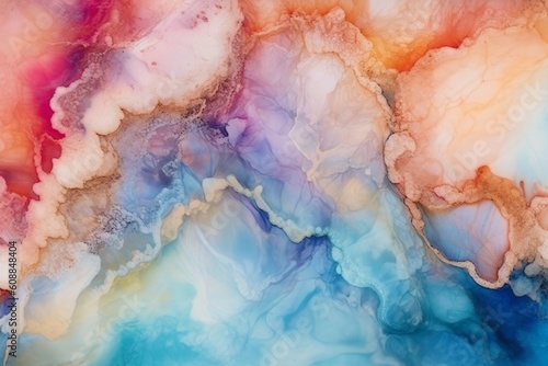 Abstract watercolor surreal pattern background or backdrop. AI generated, human enhanced.