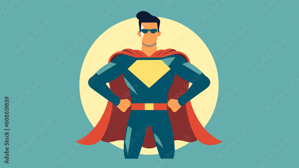 person in a superhero costume, representing leadership created with Generative AI technology person in a superhero costume, representing leadership created with Generative AI technology