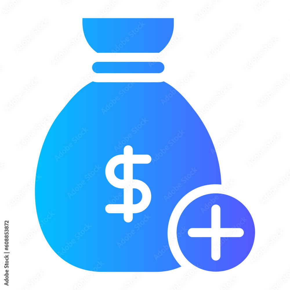 money bag gradient icon money bag gradient icon