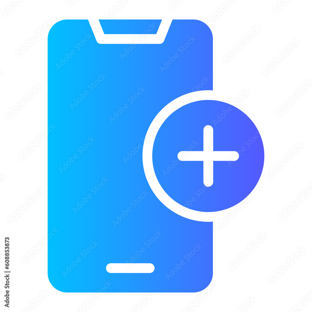 Fototapeta premium mobile phone gradient icon