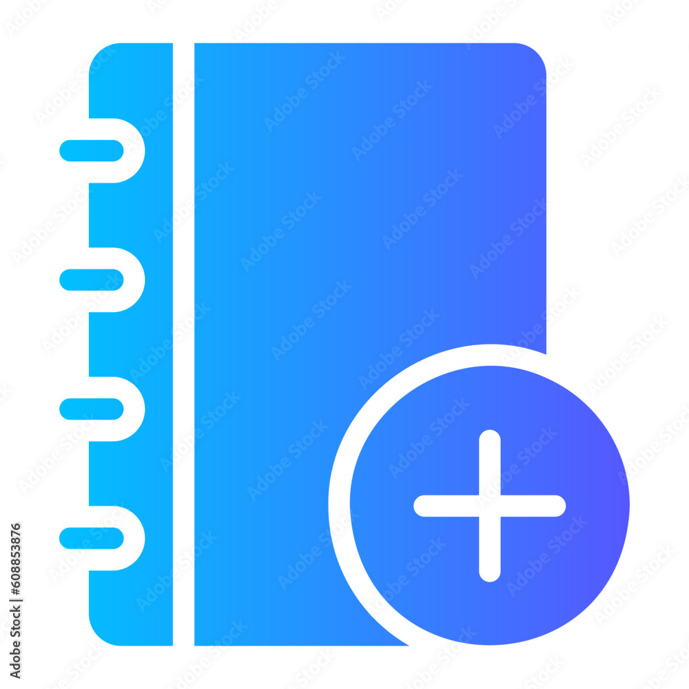 Fototapeta premium notebook gradient icon