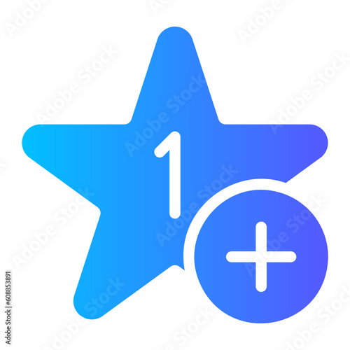 plus one gradient icon