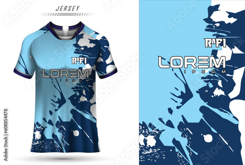 Sports jersey and t-shirt template sports jersey design vector mockup. Sports design for football, racing, gaming jersey. Vector