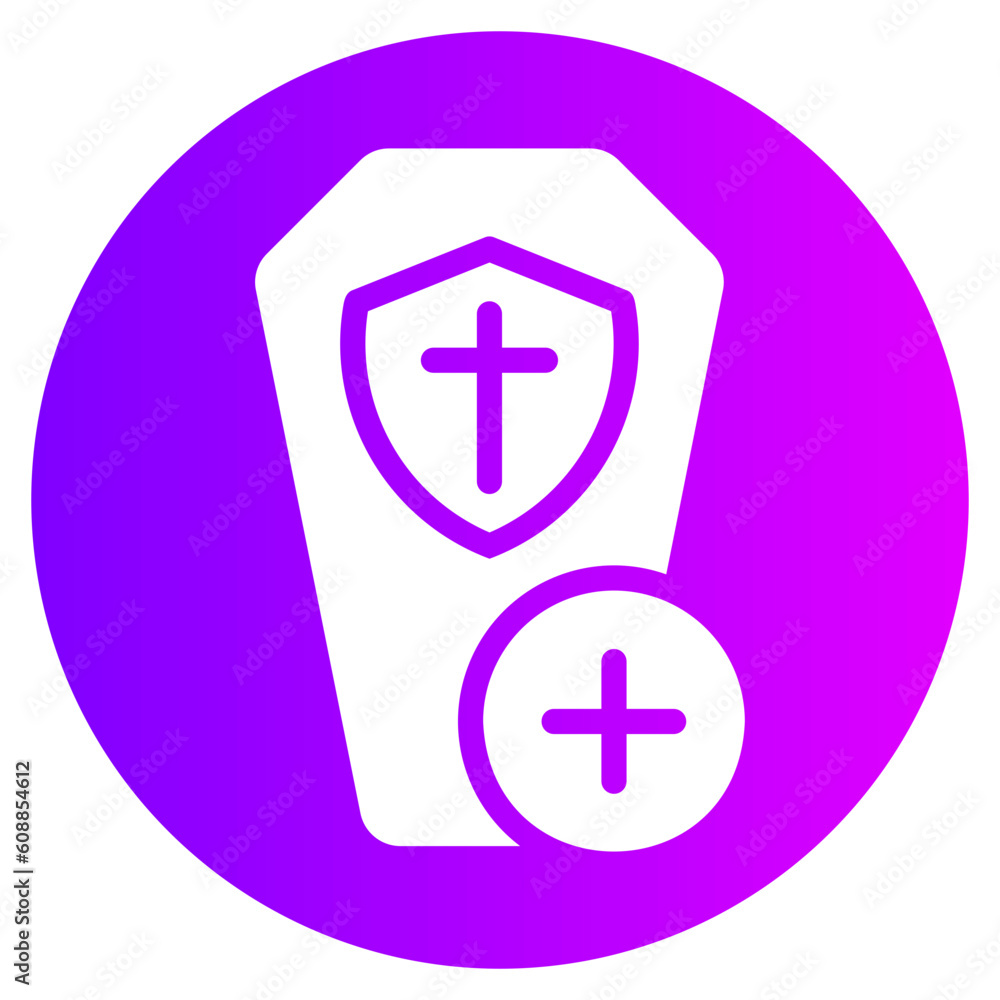 Fototapeta premium coffin gradient icon