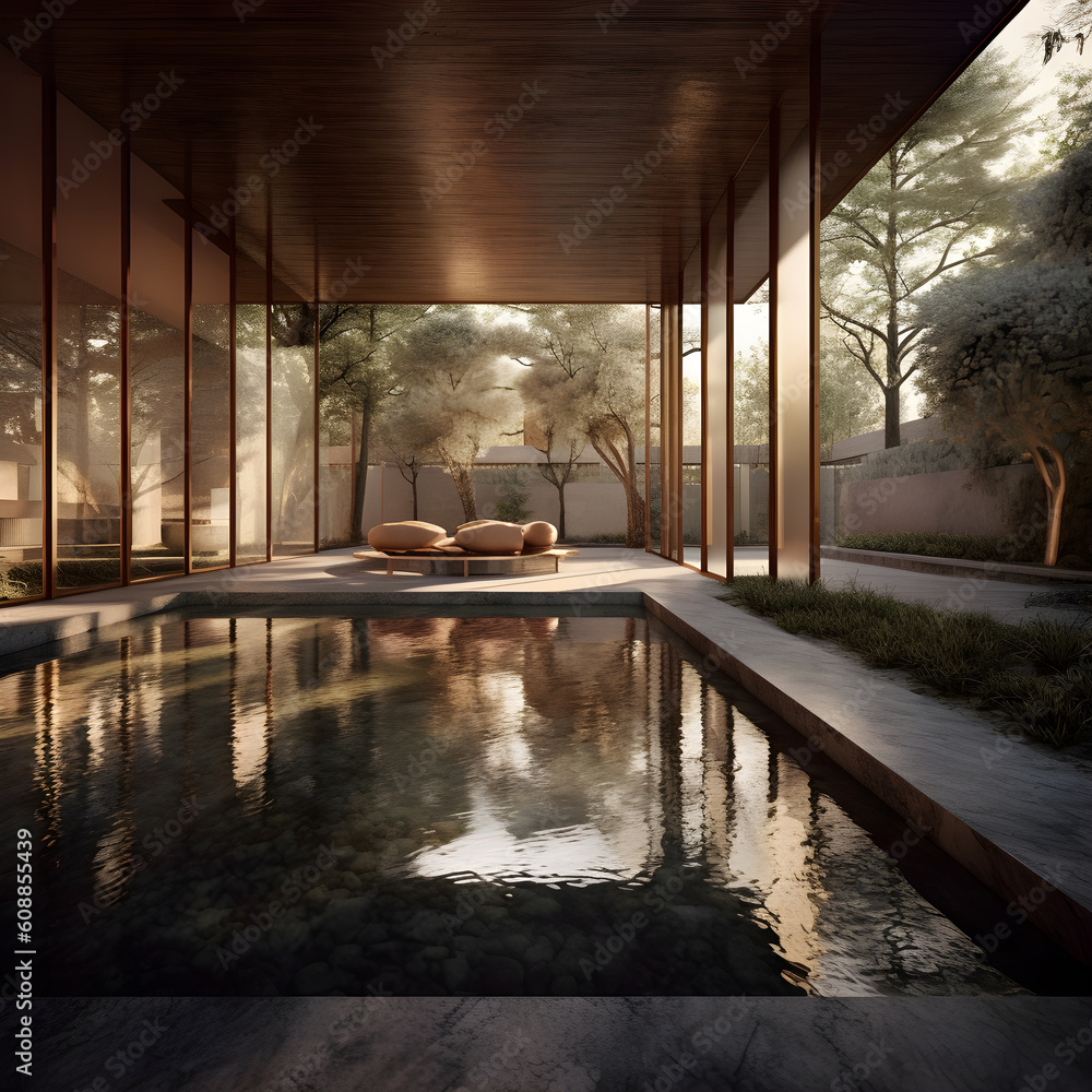 Fototapeta premium luxury swimming pool