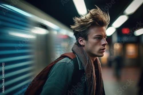 portrait of a person in a subway