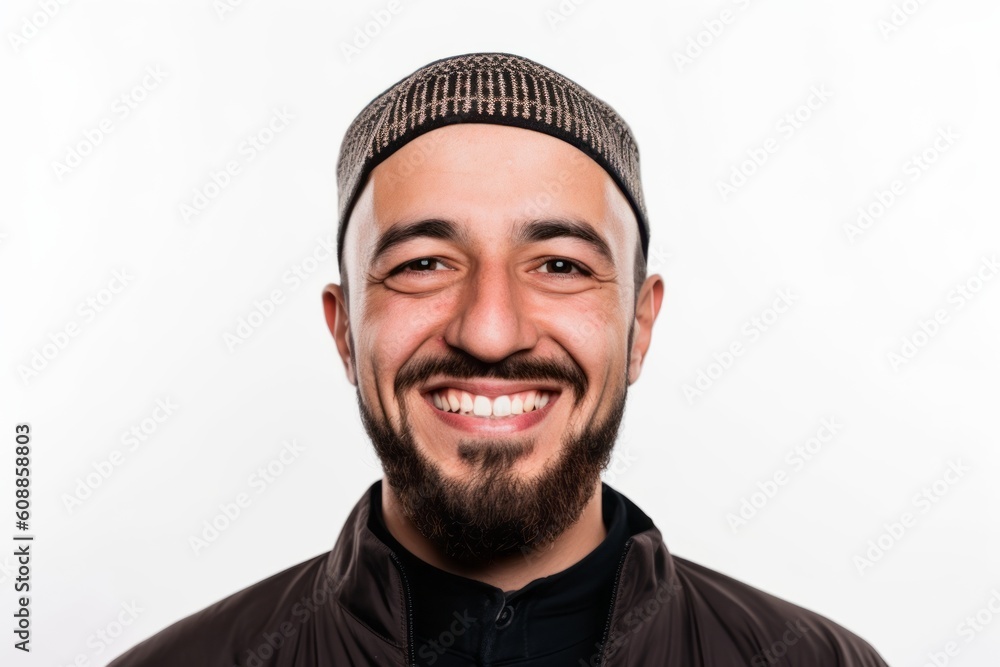 Portrait of a handsome young man with a beard on a white background Portrait of a handsome young man with a beard on a white background