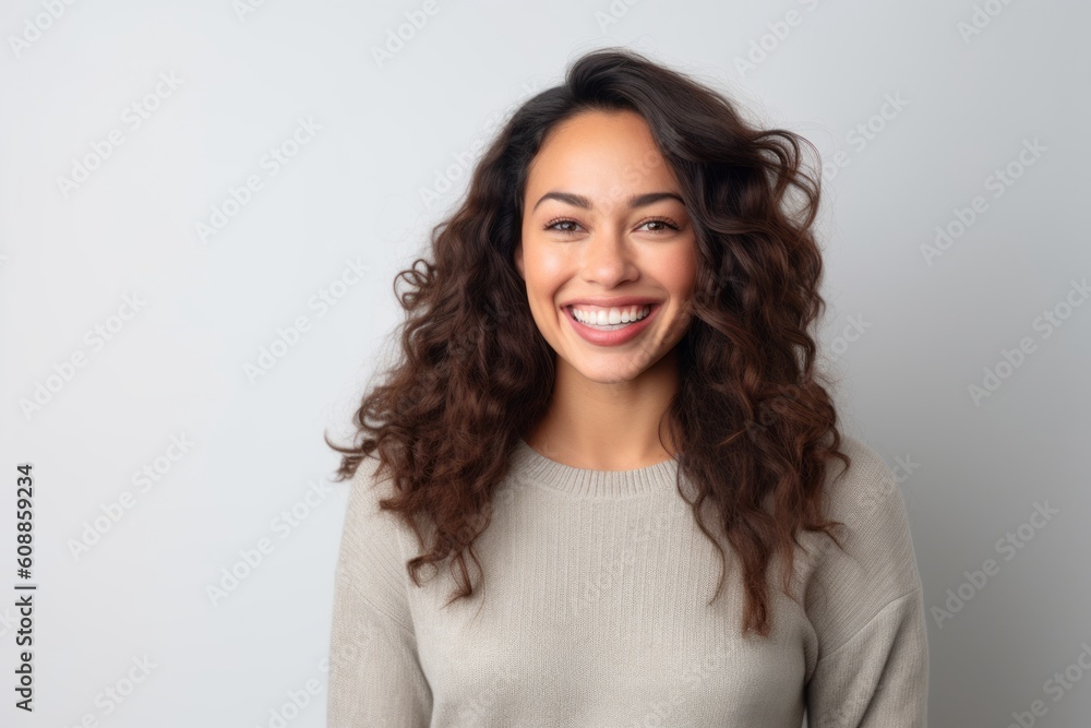 Portrait of a beautiful young woman smiling and looking at camera. Portrait of a beautiful young woman smiling and looking at camera.