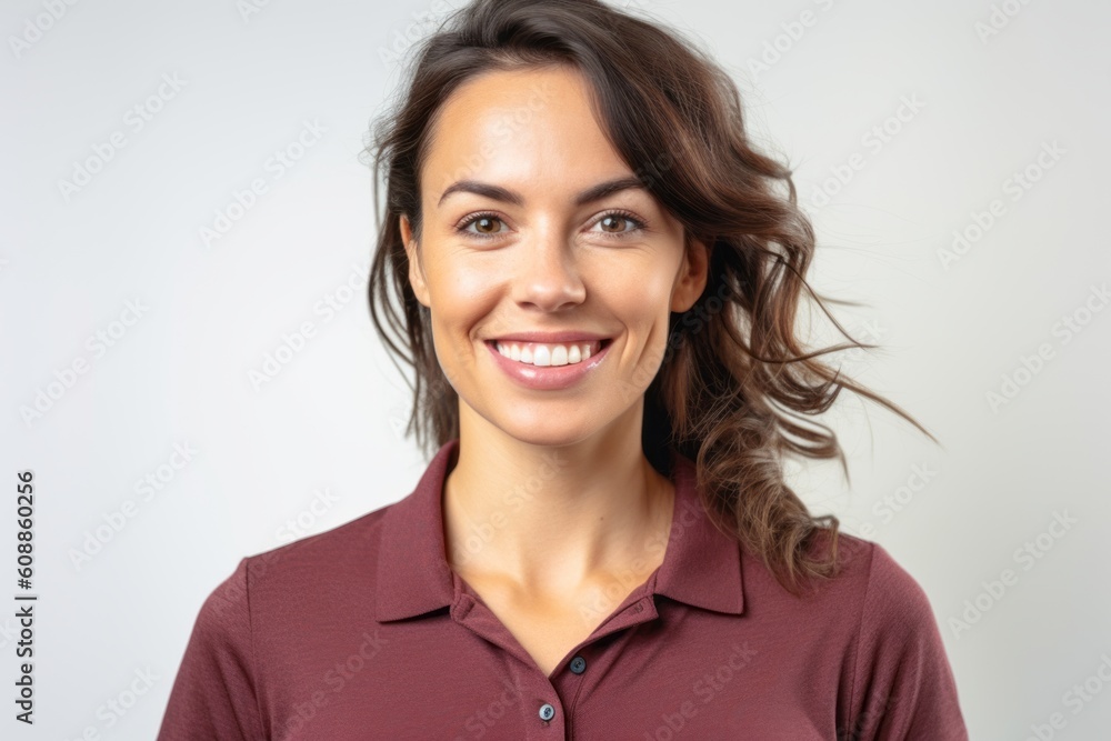 Close up portrait of a beautiful young business woman smiling at the camera Close up portrait of a beautiful young business woman smiling at the camera