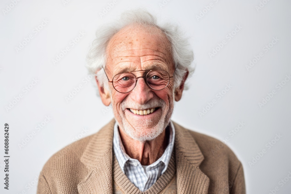 Portrait of a smiling senior man in eyeglasses looking at camera Portrait of a smiling senior man in eyeglasses looking at camera