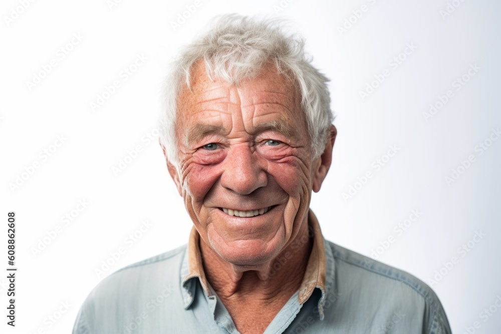 Portrait of a senior man smiling. Isolated on white background. Portrait of a senior man smiling. Isolated on white background.