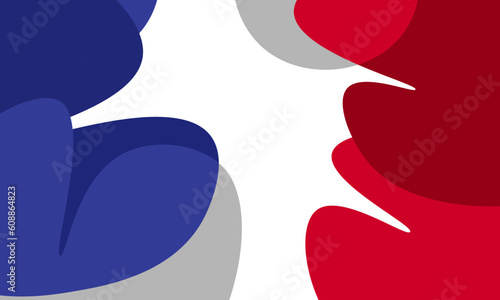 france abstract background with fluid wavy shapes. Vector illusration