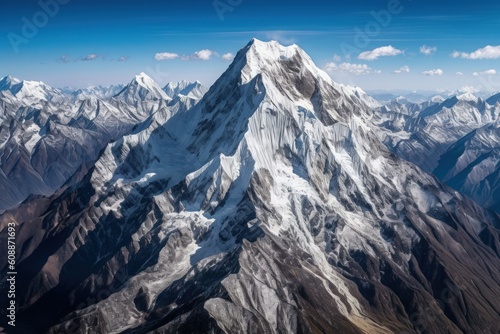 Wallpaper Mural Majestic Mountain Range - Generative AI