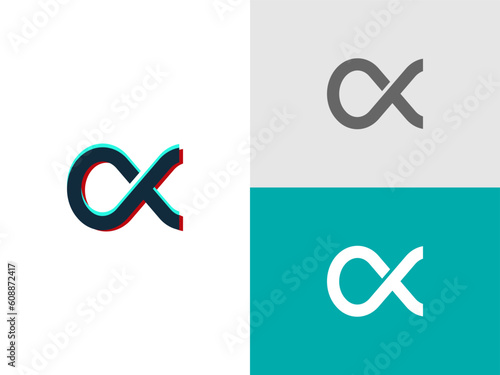 Alpha letter logo icon vector template 