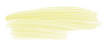 Shiny light yellow brush watercolor painting isolated on transparent background. watercolor png