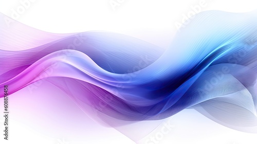 A blue and pink wave on a white background. Abstract background created with Generative Ai Technology