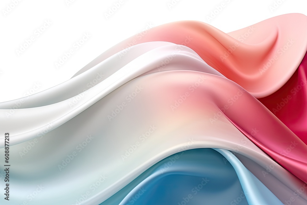 Obraz premium Abstract gradient fabric silk waves. Abstract background created with Generative Ai Technology