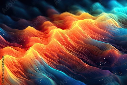 Gradient colorful abstract background created with Generative Ai Technology